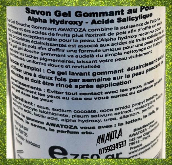 Savon Gel Gommant AWATOZA Back