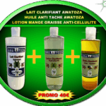 LAIT CLARIFIANT + HUILE ANTI TACHE + LOTION MANGE GRAISSE ANTI-CELLULITE